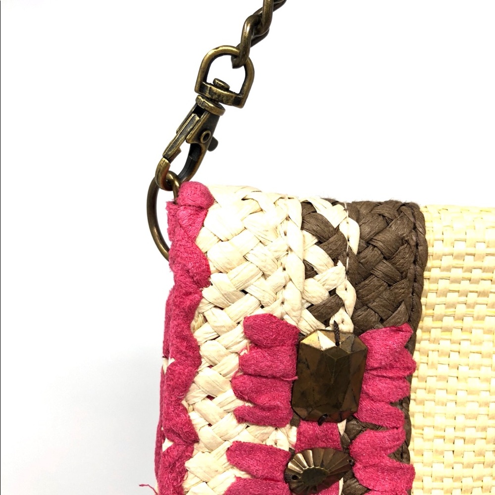 🔸V by Eva Woven Embroidered Shoulder Purse - Picture 3 of 8